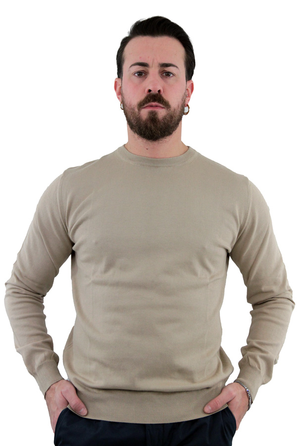 pullover girocollo in cotone